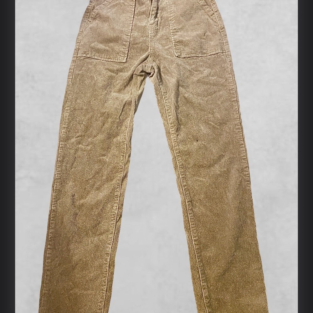 Brandy Melville Tan Corduroy Jumpsuit with Classic Design